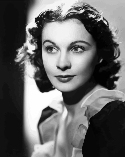 Black And White Vivien Leigh Diamond Painting