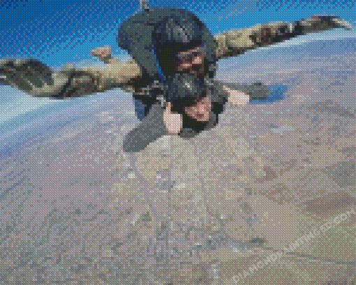 Skydiving Military Soldier Diamond Painting