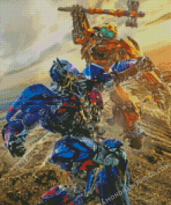 Transformers Battle Scene Diamond Painting