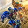 Transformers Battle Scene Diamond Painting