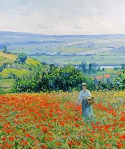 Woman In Poppy Field Diamond Painting