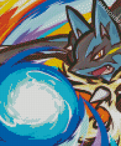 Lucario Pokemon Diamond Painting