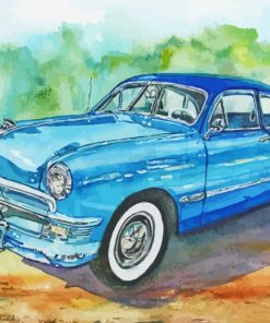 Blue 49 Ford Diamond Painting