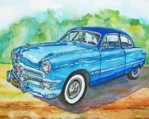 Blue 49 Ford Diamond Painting 