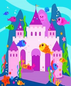 Fishes And Castle Diamond Painting