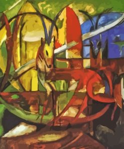 Gazelles By Franz Marc Diamond Painting