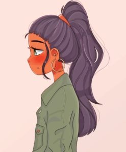 Girl With Ponytail Diamond Painting