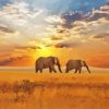 Kruger Park Elephants Diamond Painting