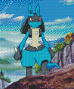 Lucario Pokemon Anime Diamond Painting