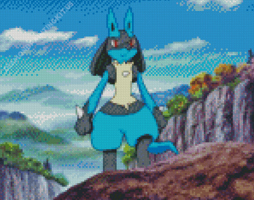 Lucario Pokemon Anime Diamond Painting