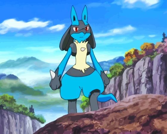 Lucario Pokemon Anime Diamond Painting