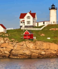 Nubble Lighthouse Diamond Painting