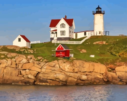 Nubble Lighthouse Diamond Painting