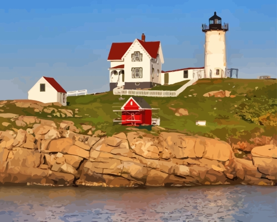 Nubble Lighthouse Diamond Painting