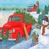 Christmas Ford Truck Diamond Painting