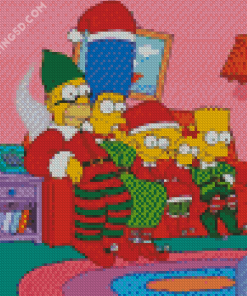 The Simpsons Christmas Diamond Painting