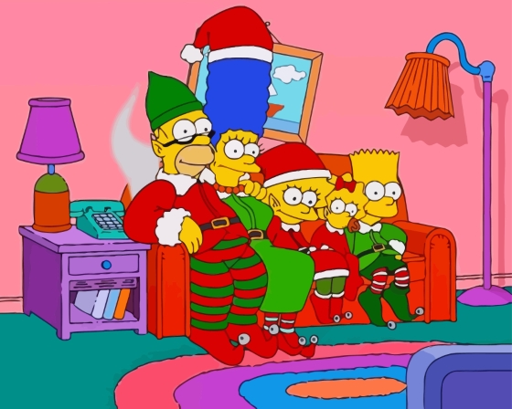 The Simpsons Christmas Diamond Painting