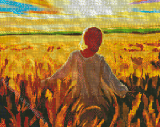 Wheatfield Harvest Diamond Painting