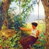 Woman In Swing Diamond Painting