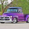 Old Vintage Purple Truck Diamond Painting