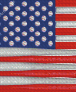 US Flag baseball Diamond Painting