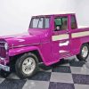 Vintage Purple Truck Diamond Painting