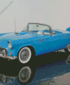 1956 Ford Thunderbird Blue Car Diamond Painting