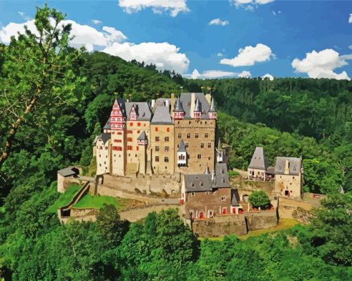 8 Burg Eltz Ostansicht Kopie Diamond Painting