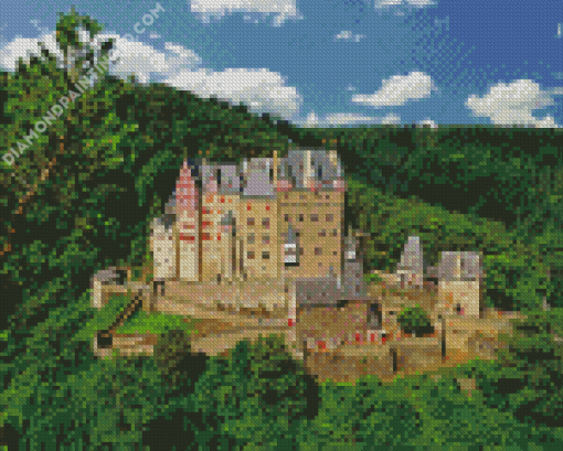 8 Burg Eltz Ostansicht Kopie Diamond Painting