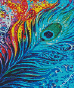 Abstract Peacock Feather Diamond Painting