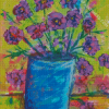 Abstract Vase Of Purple Flowers Diamond Painting