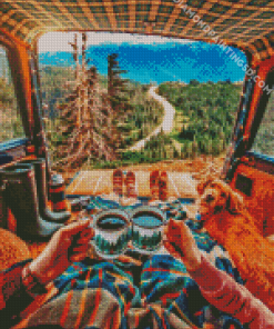 Aesthetic Vanlife Couple Diamond Painting