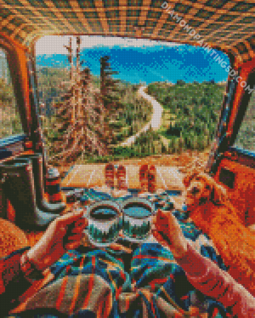 Aesthetic Vanlife Couple Diamond Painting