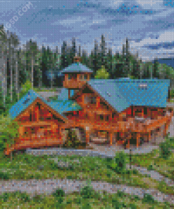 Aesthetic Log Cabin Diamond Painting