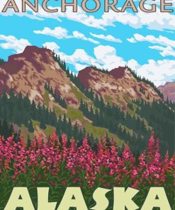 Alaska Anchorage Poster Diamond Painting