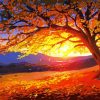 Autumn Sunset Scene Diamond Painting