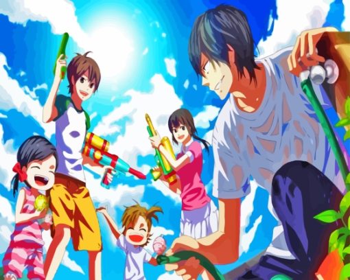 Barakamon Characters Art Diamond Painting