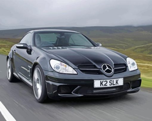 Black Mercedes Slk Car Diamond Painting