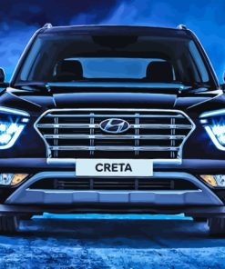 Black Creta Hyundai Car Diamond Painting