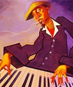 Black Man And Piano Diamond Painting