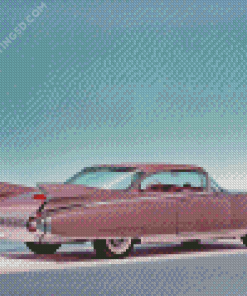 Cadillac 1959 Pink Car Diamond Painting