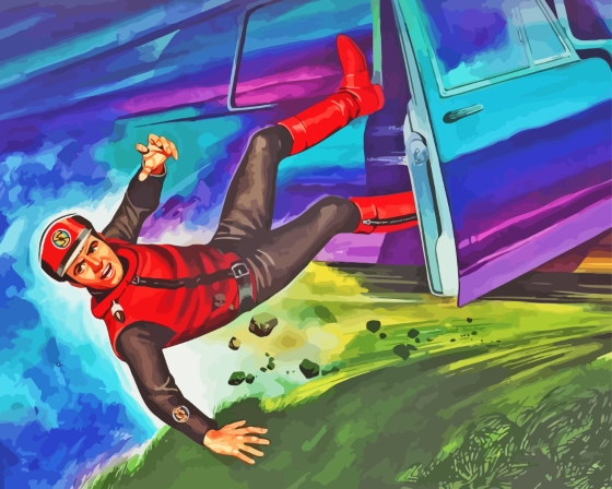 Captain Scarlet Falling Art Diamond Painting