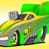 Cartoon Funny Car Drag Racing Diamond Painting