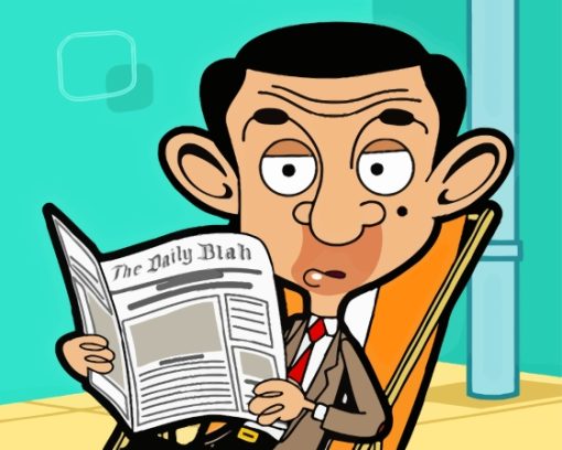 Cartoon Mr Bean Diamond Painting