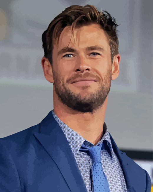 Classy Chris Hemsworth Diamond Painting