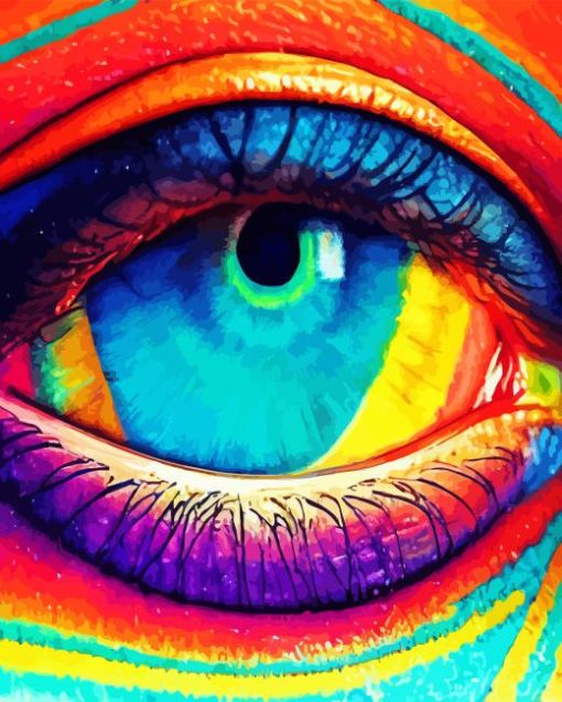 Colorful Abstract Eye Diamond Painting