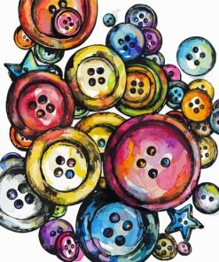 Colorful Buttons Art Diamond Painting