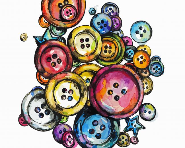 Colorful Buttons Art Diamond Painting