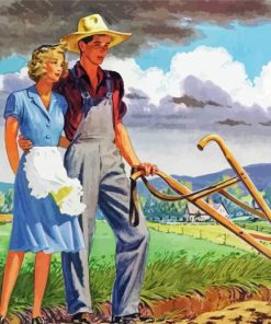 Couple In Farm Diamond Painting