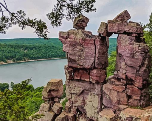 Devils State Park Doorway Diamond Painting